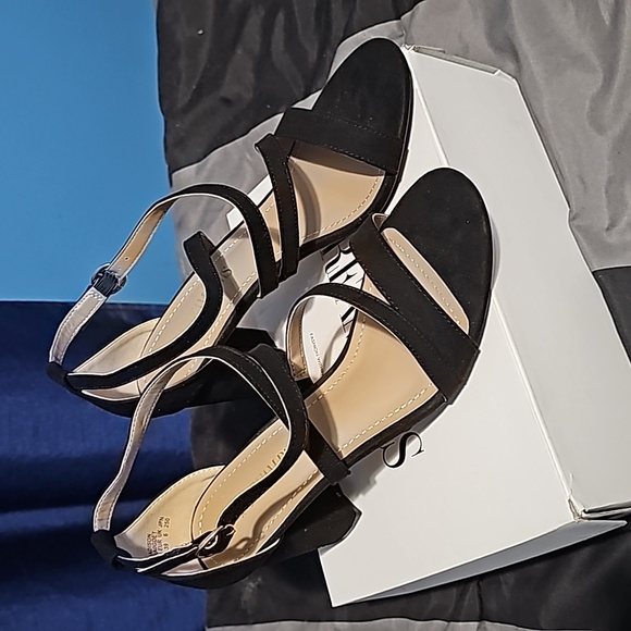 Dream Pairs Madison Black Suede Shoes Sz 8 Wedding Cocktail Prom Holidays Wow - Picture 5 of 5